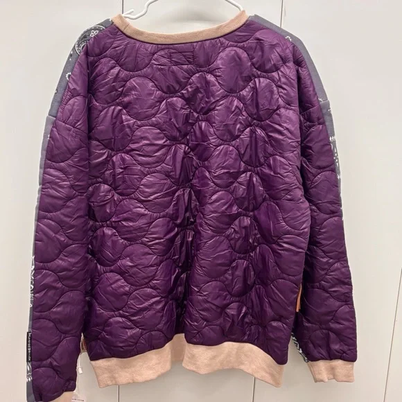 Kapital Kountry Japan Bandana Patchwork Grey Purple Sweatshirt Mens 3 Large NWT